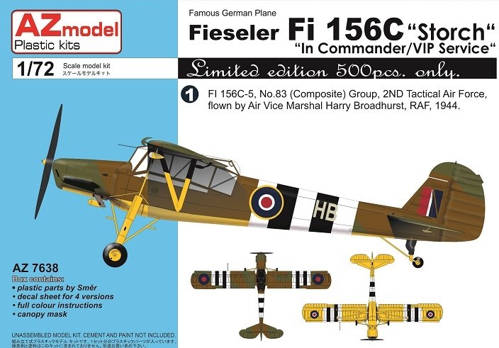 AZ Model AZ7638 Fieseler Fi-156C Storch &amp;quot;Commander/VIP Service&amp;quot; 1/72