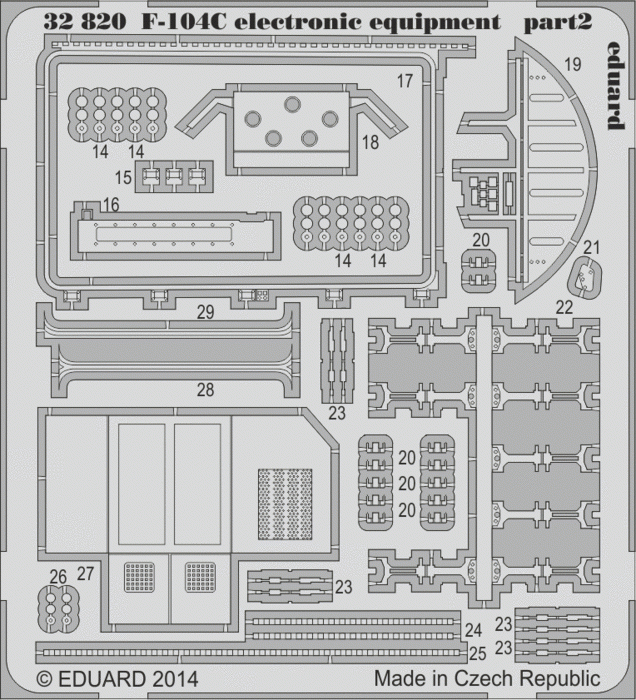 Eduard 32820 F-104C electronic equipment 1/32 Italeri – imagen 2