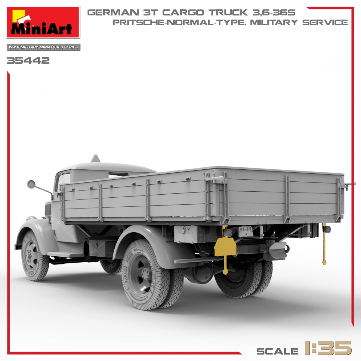 Miniart 35442 GERMAN 3T CARGO TRUCK 3,6-36S. PRITSCHE-NORMAL-TYPE. MILITARY SERVICE 1/35 – immagine 10