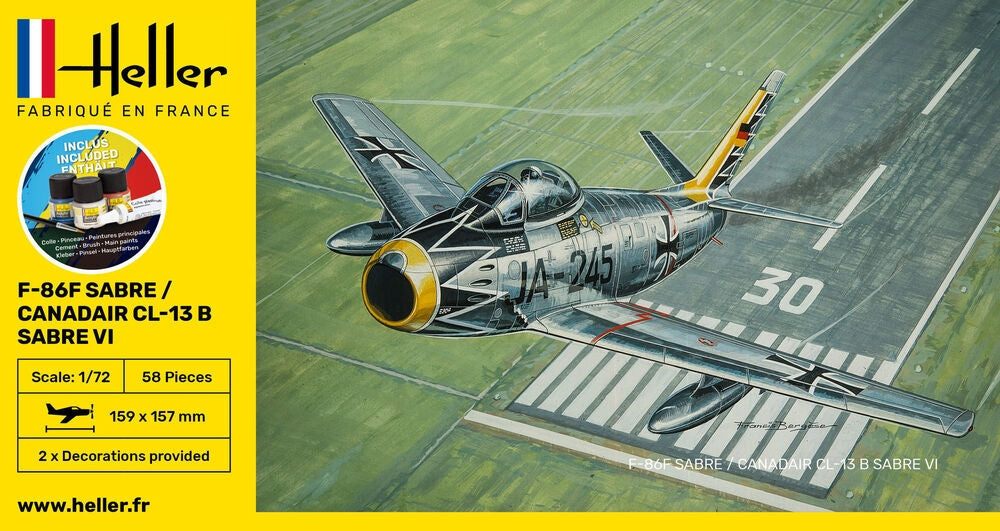 Heller 56277 F-86F SABRE / CANADAIR CL-13 B SABRE VI - Kit de démarrage 1/72 – image 3