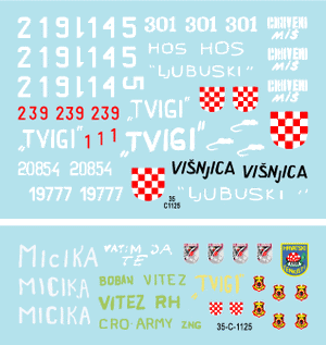 Star Decals 35-C1125 HVO - Hrvatsko Vijece Obranie (Croate). T-55 et T-55A 1992-95 1/35 – image 3