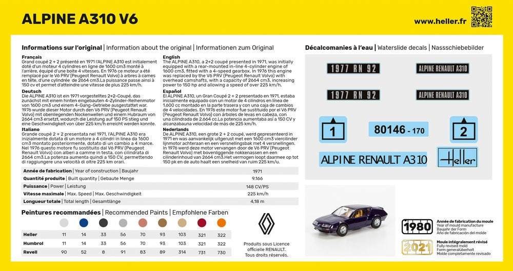 Heller 80146 Alpine A310 V6 1/43 – Bild 2