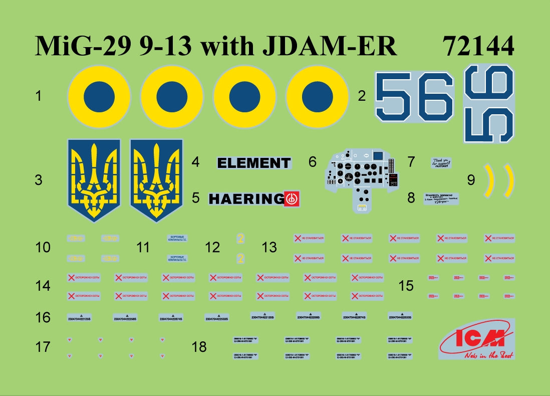 ICM 72144 MiG-29 avec bombes JDAM-ER - Forces aériennes ukrainiennes 1/72 – image 8