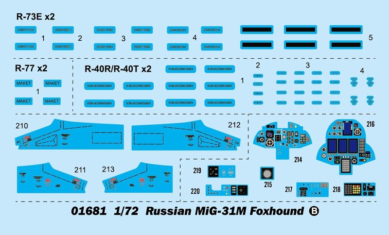 Trumpeter 01681 MiG-31M Foxhound russe au 1/72 – image 3