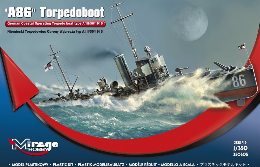 Mirage Hobby 350505 A86 Torpilleur allemand type A/III/56/1916 1/350