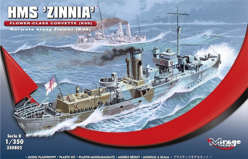 Mirage Hobby 350802 Corvette de classe Fleur HMS Zinnia 1/350