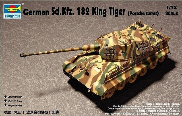 Trumpeter 07202 German Sd.Kfz.182 King Tiger (Porsche turret) 1/72