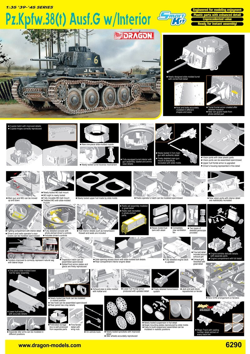Dragon 6290 Pz.Kpfw.38(t) Ausf.G w/Interio 1/35 – image 2