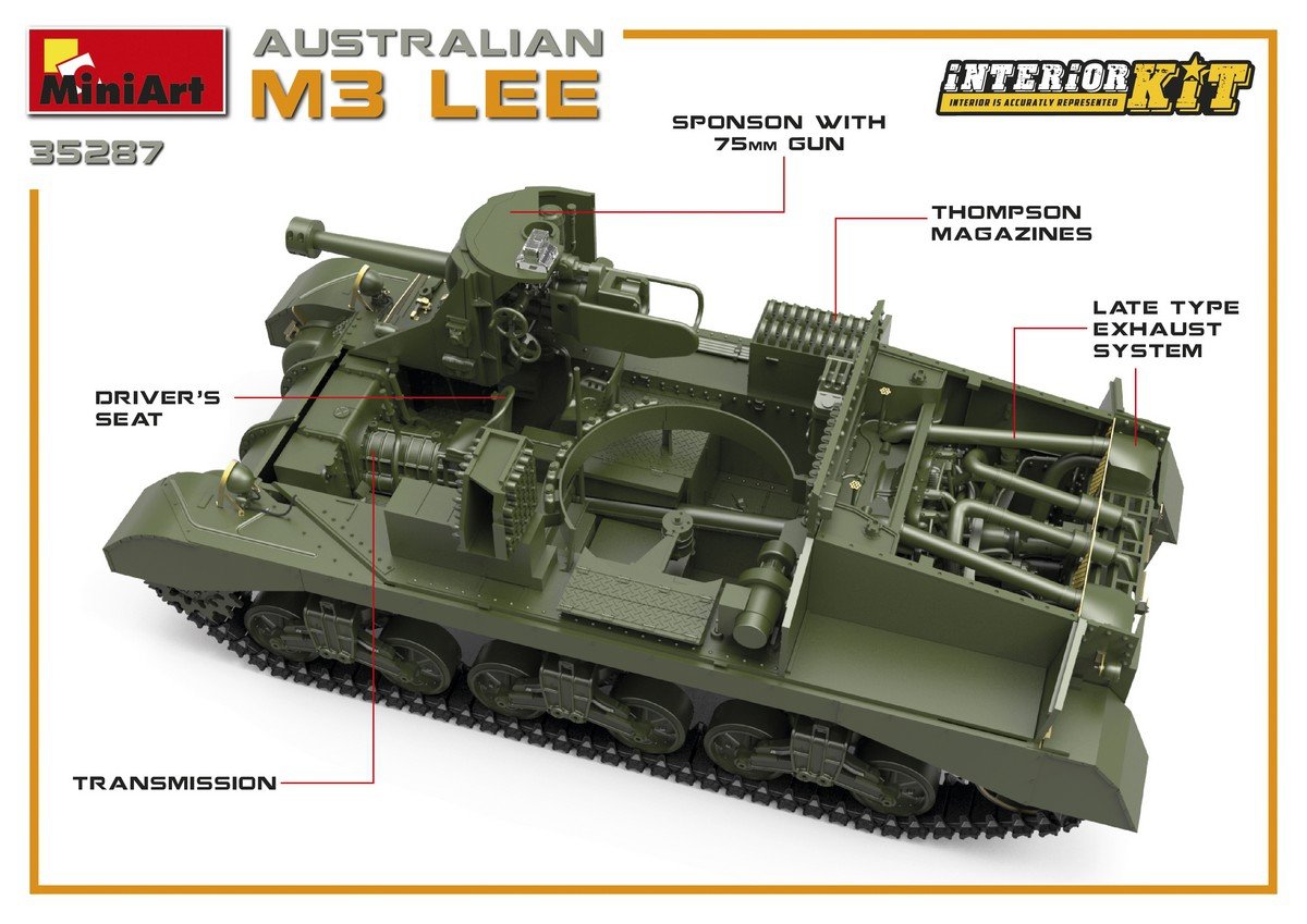 MiniArt 35287 AUSTRALIAN M3 LEE. INTERIOR KIT 1/35 – immagine 8