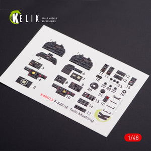 KELIK K48013 F-82 (F,G) &amp;quot;TWIN MUSTANG&amp;quot; INTERIOR 3D DECALS FOR MODELSVIT KIT 1/48 – imagen 2