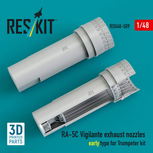 RESKIT RSU48-0509 RA-5C Vigilante exhaust nozzles late type for Trumpeter kit (3D Printed) 1/48