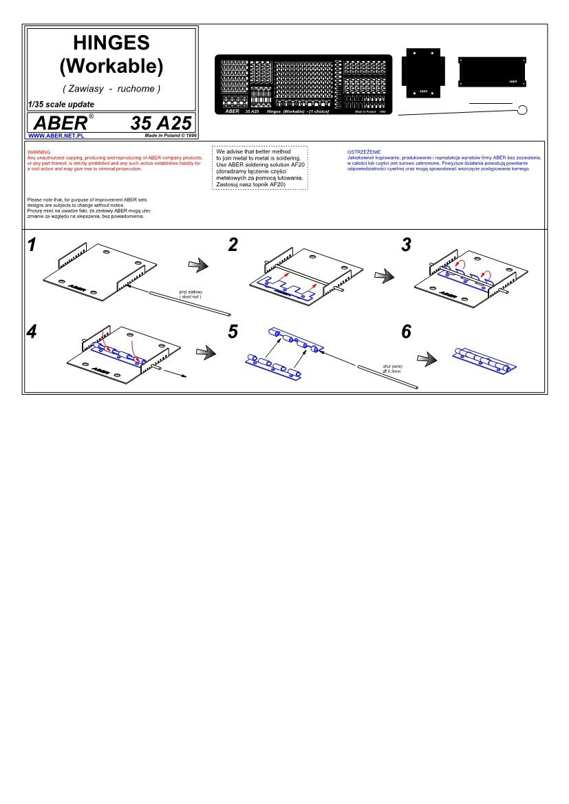 Aber 35A025 Zawiasy (wybór I) 1/35 – immagine 4
