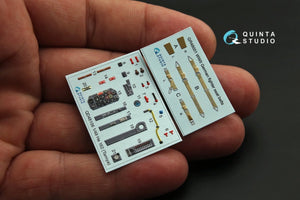 Quinta Studio QD48106 He-162 3D-Printed &amp;amp; coloured Interior on decal paper (for Tamiya kit) 1/48 – immagine 3