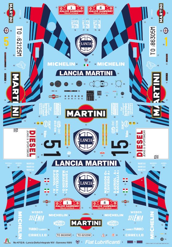 Italeri 4712 Lancia Delta HF Integrale Sanremo 1989 1/12 – immagine 16