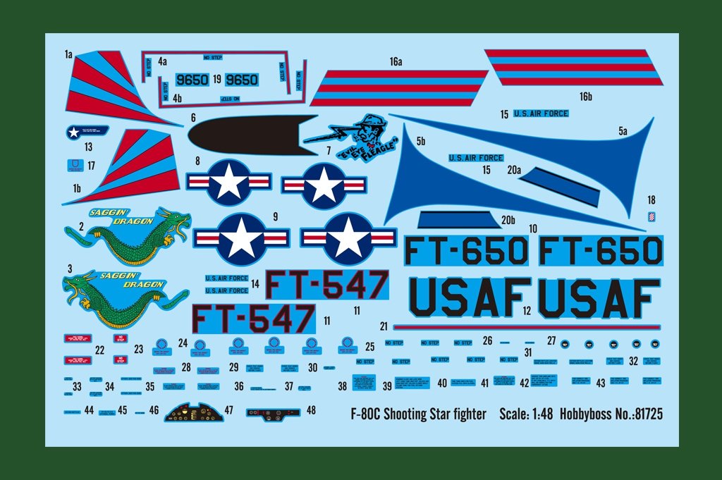 Hobby Boss 81725 F-80C Shooting Star fighter 1/48 – zdjęcie 3