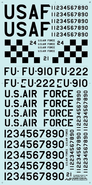 HobbyDecal TC48025V1 USAF F-86 Tail Codes ver 1 1/48