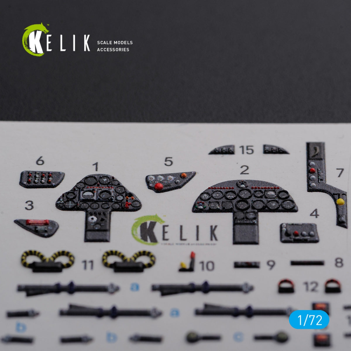 KELIK K72093 Folland Gnat T.1 interior 3D decals for Airfix kit 1/72 – immagine 2