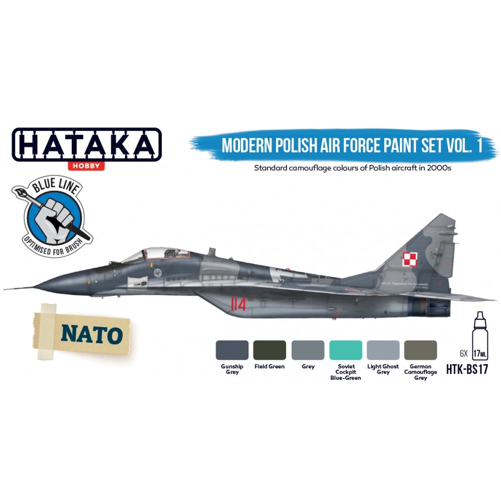 Hataka HTK-BS17 Modern Polish Air Force paint set vol. 1 – imagen 3