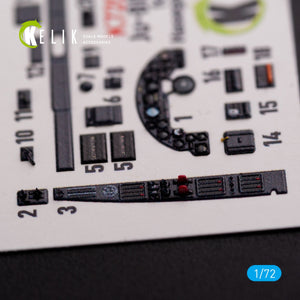 KELIK K72063 Junkers JU 88 A-4 interior 3D decals for Hasegawa kit 1/72 – Bild 8