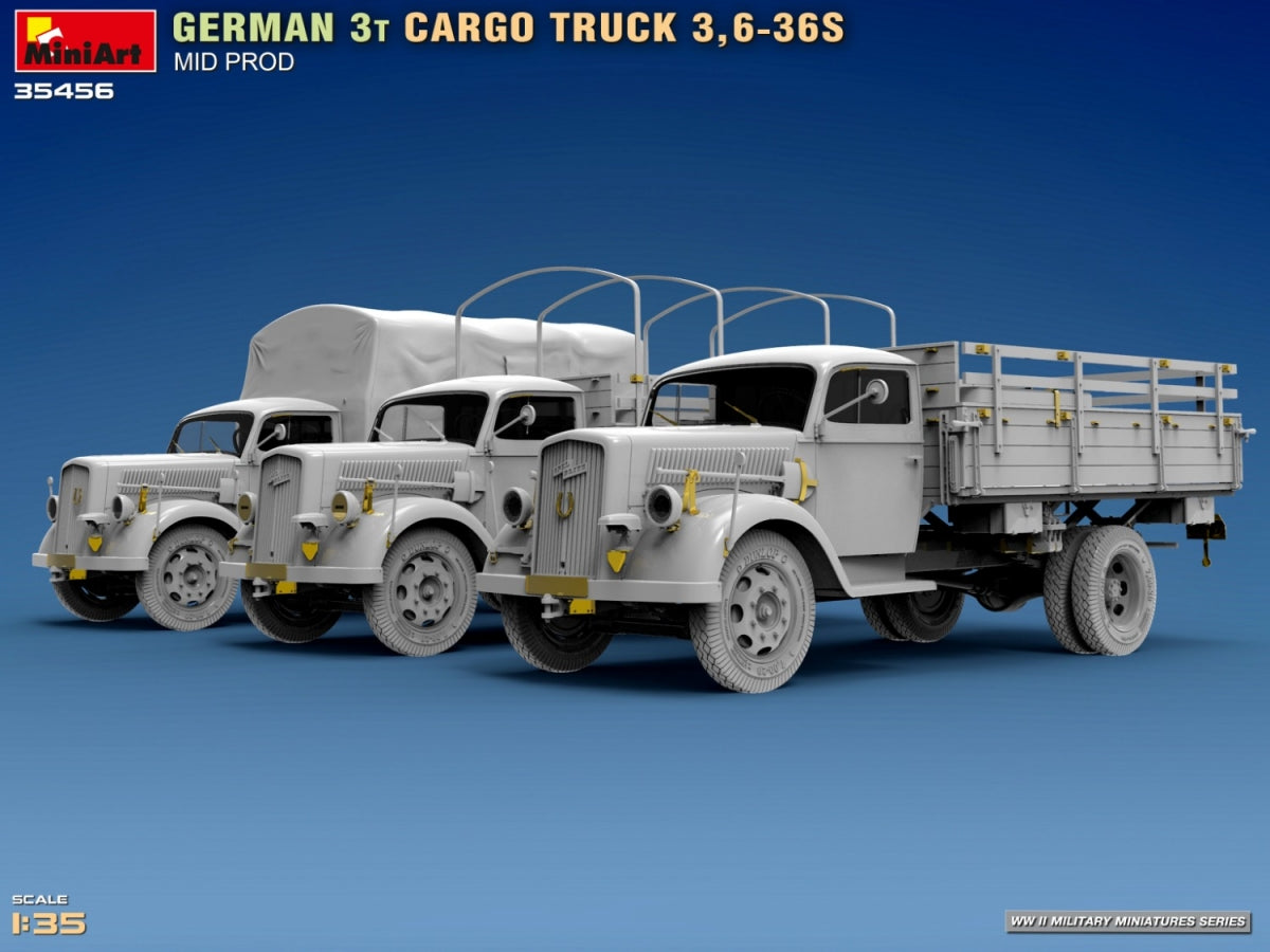 Miniart 35456 GERMAN 3T CARGO TRUCK 3,6-36S MID PROD 1/35 – Bild 7