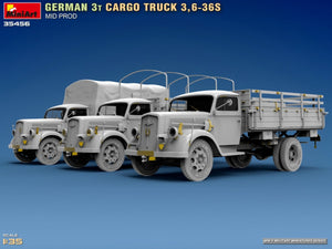 Miniart 35456 GERMAN 3T CARGO TRUCK 3,6-36S MID PROD 1/35 – Bild 7