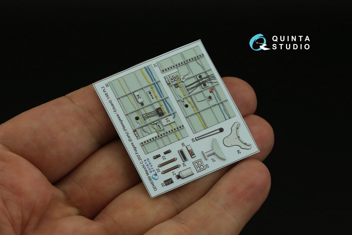 Quinta Studio QD48389 Macchi C.202 Folgore Early 3D-Printed &amp;amp; coloured Interior on decal paper (Hasegawa/Eduard) 1/48 – immagine 7