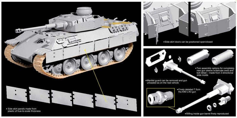 Dragon 6835 Bergepanther mit Aufgesetztem Pz.Kpfw.IV Turm Als Befeh 1/35 – zdjęcie 2