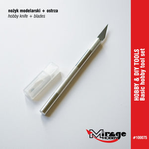 Mirage 100075 Hobby &amp; DIY Basic Tool Set (pliers, tweezers, knife, files, box)