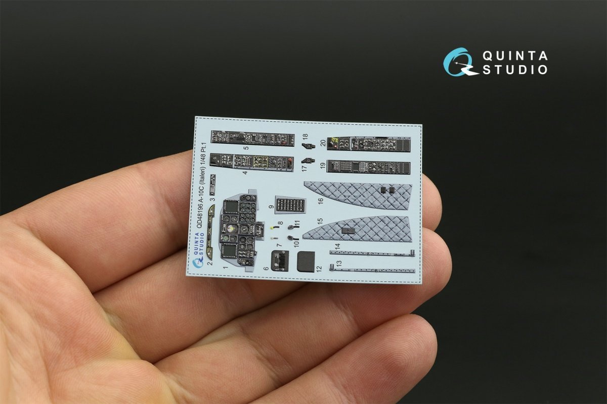 Quinta Studio QD48196 A-10C 3D-Printed &amp;amp; coloured Interior on decal paper (for Italeri ) 1/48 – Bild 11