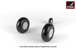 Armory Models AW48202 Junkers Ju 88 late wheels w/ weighted tires 1/48 – immagine 3