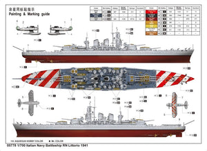 Trumpeter 05778 Italian Navy Battleship RN Littorio 1941 1/700 – Bild 6