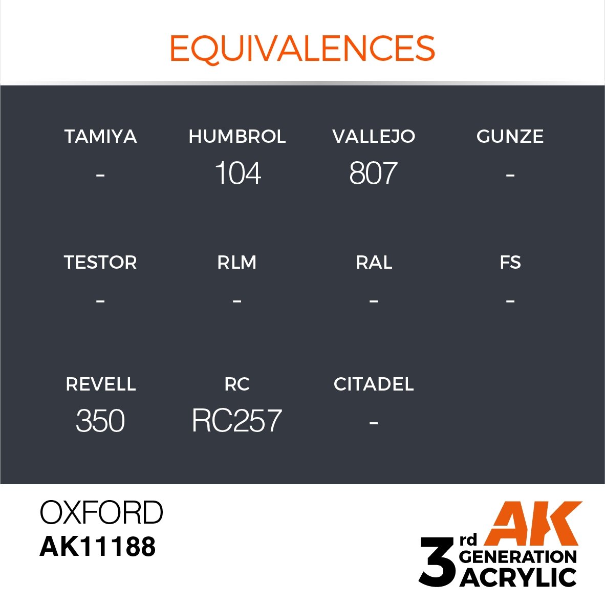 AK Interactive AK11188 OXFORD – STANDARD 17ml – immagine 3
