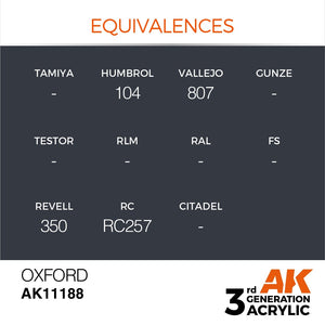 AK Interactive AK11188 OXFORD – STANDARD 17ml – immagine 3