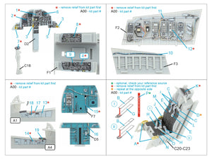 Quinta Studio QD48598 F-15A/F-15C Early/F-15J Early 3D-Printed &amp;amp; colored Interior on decal paper (Hasegawa) 1/48 – image 2
