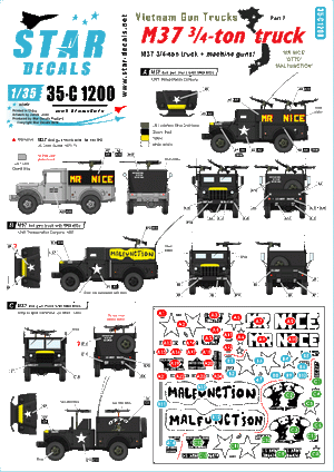 Star Decals 35-C1200 Vietnam Gun Trucks 7 1/35