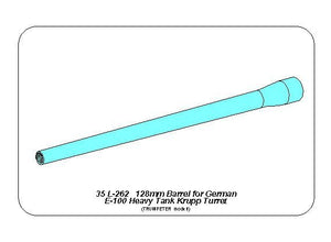 Aber 35L-262 Lufa 128mm do niemieckiego czołgu E-100 z wieżą Krupp 1/35 – immagine 8