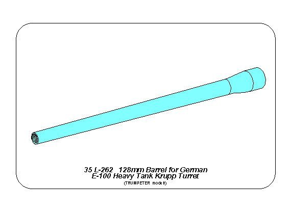 Aber 35L-262 Lufa 128mm do niemieckiego czołgu E-100 z wieżą Krupp 1/35 – immagine 8