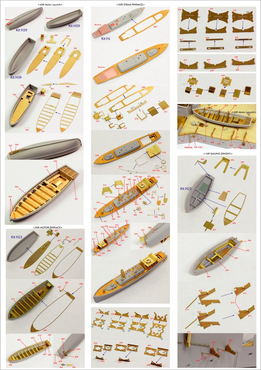 Pontos 23007F1 HMS RODNEY 1942 Detail Up Set 1/200 – zdjęcie 16
