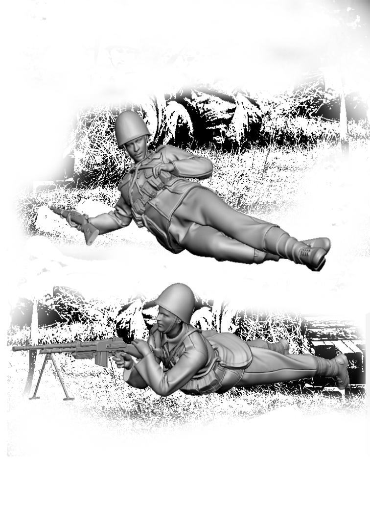 Glowel Miniatures 35009 Polish infantry lying 1/35 – image 2