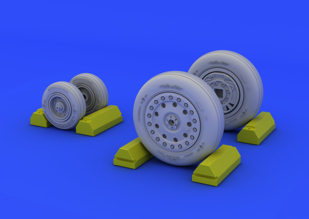 Eduard 648114 F-4B/ N wheels 1/48 (Academy) – immagine 2