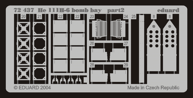 Eduard 72437 He 111H-6 bomb bay 1/72 HASEGAWA – zdjęcie 2