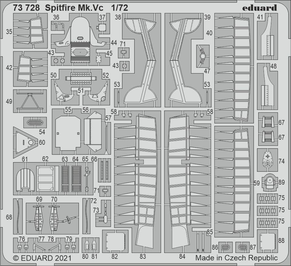 Eduard 73728 Spitfire Mk. Vc for AIRFIX 1/72 – imagen 2