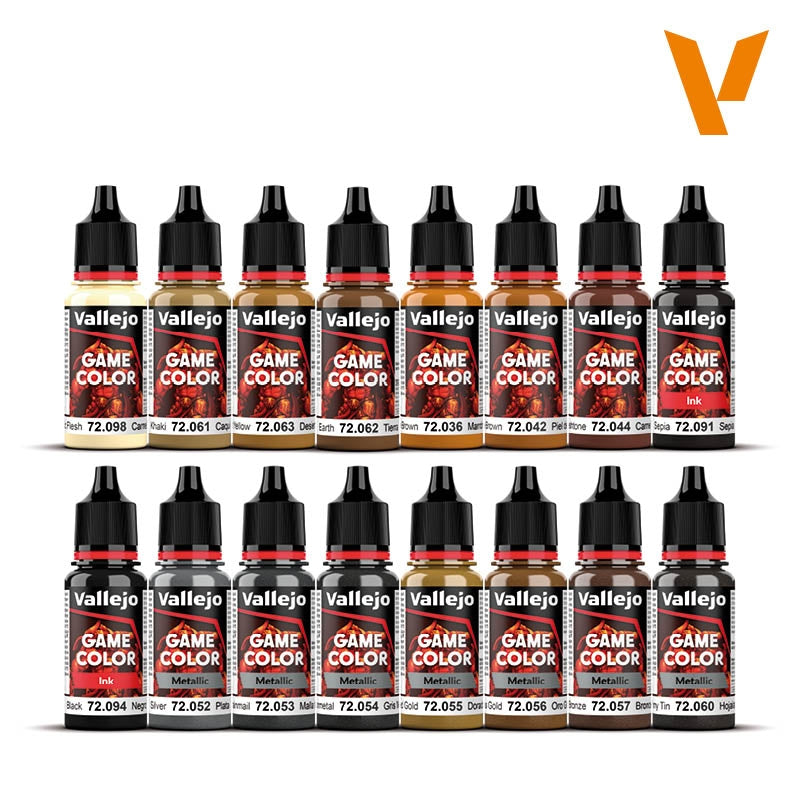 Vallejo 72189 Game Color Set Leather Metal 16x18ml