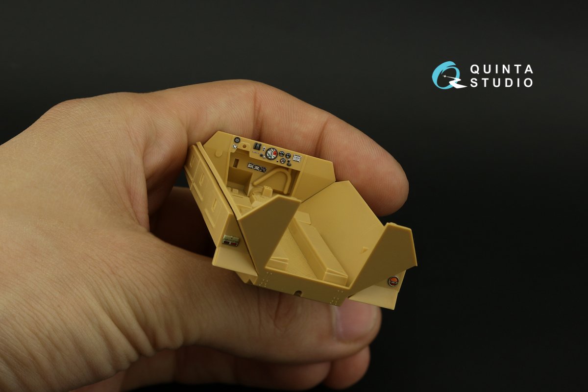 Intérieur imprimé en 3D et coloré sur papier décalcomanie Quinta Studio QD48293 Sd.Kfz 251/1 Ausf.D (Tamiya) 1/48 – image 3