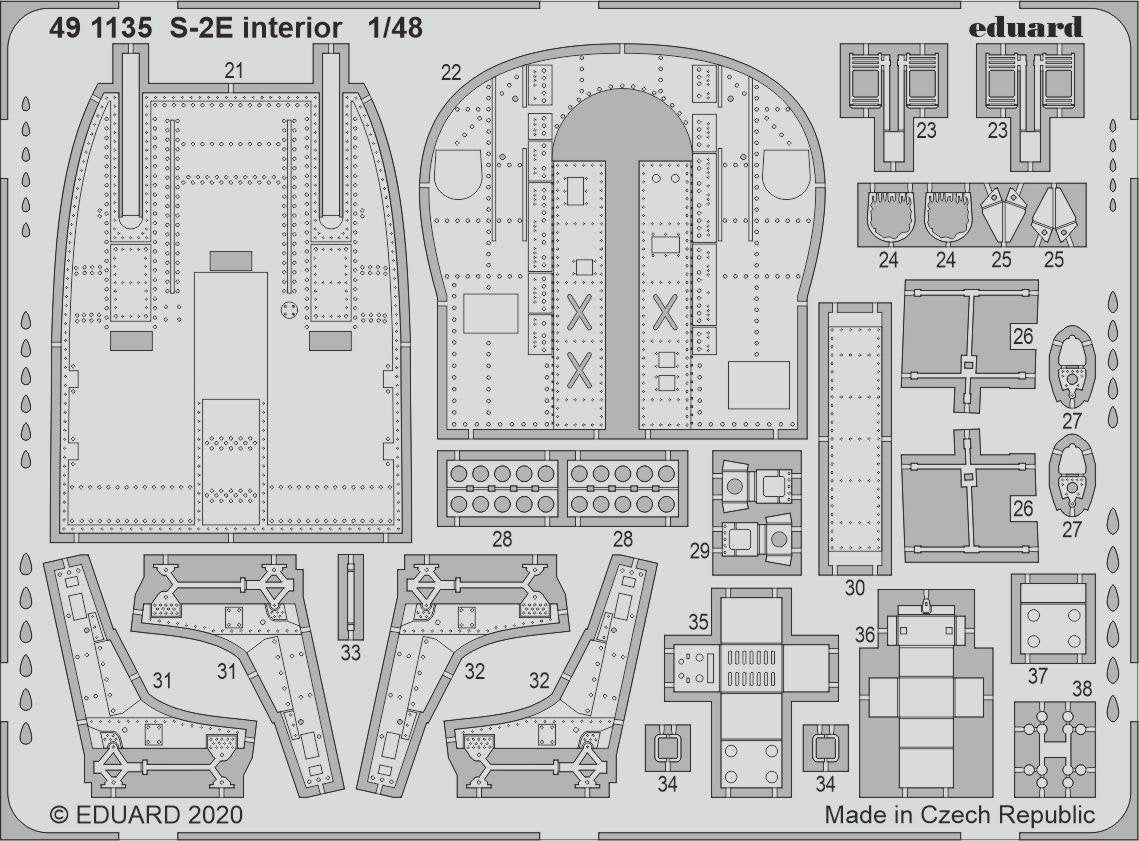 Eduard 491135 S-2E interior KINETIC MODEL 1/48 – imagen 2