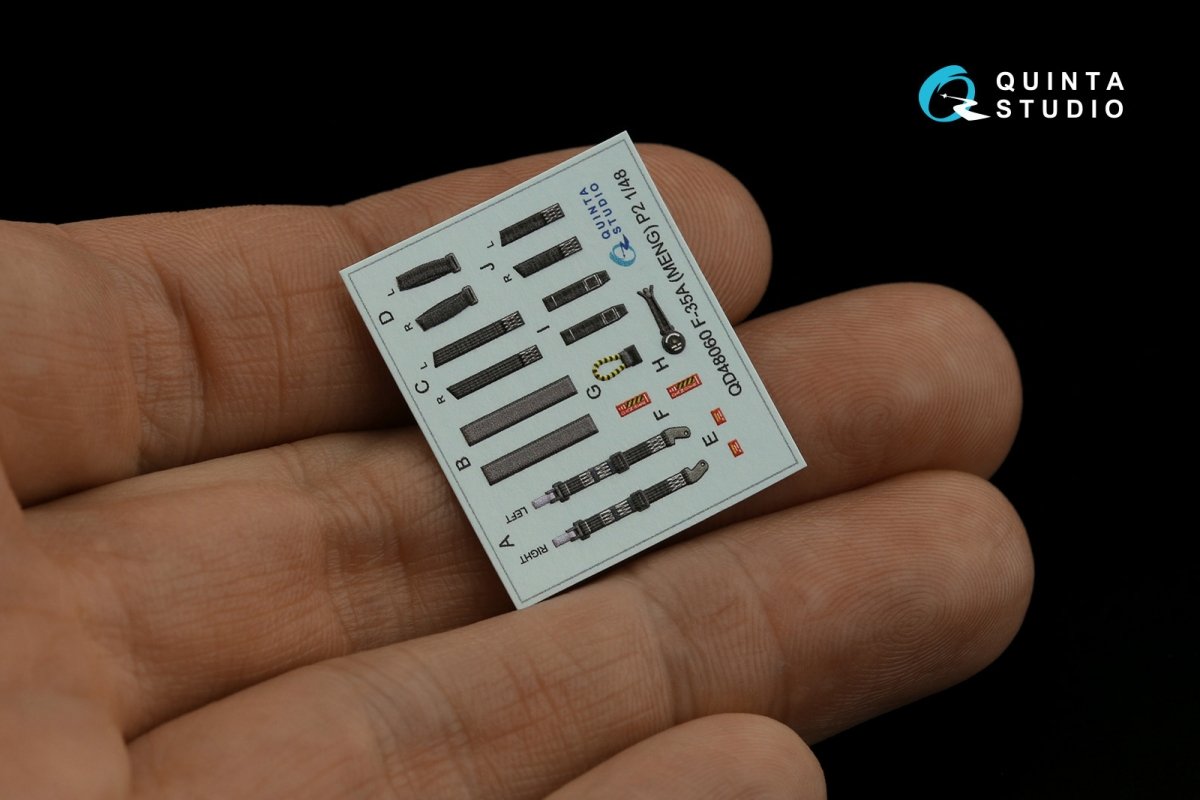 Quinta Studio QD48060 F-35A 3D-Printed &amp;amp; coloured Interior on decal paper (Meng) 1/48 – zdjęcie 12