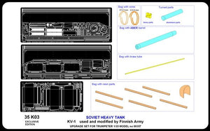 Aber 35K03 Soviet heavy tank KV-1 used and modified by finnish army 1/35 – Bild 6