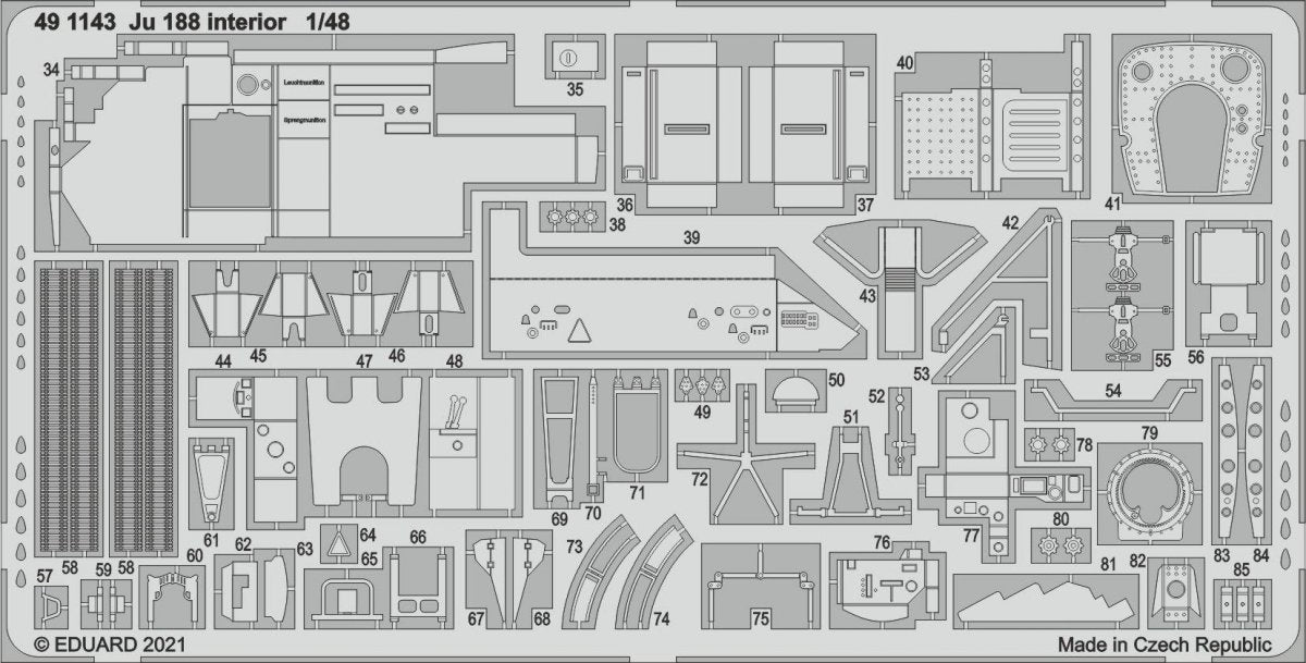 Eduard 491143 Ju 188 interior REVELL 1/48 – Bild 2