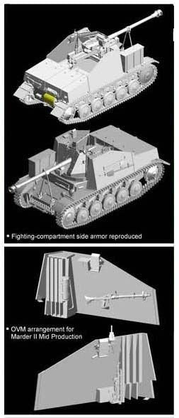Dragon 6423 Panzerjager II fur Pak 40/2, Sd.Kfz.131 Marder II Mid Production 1/35 – immagine 4