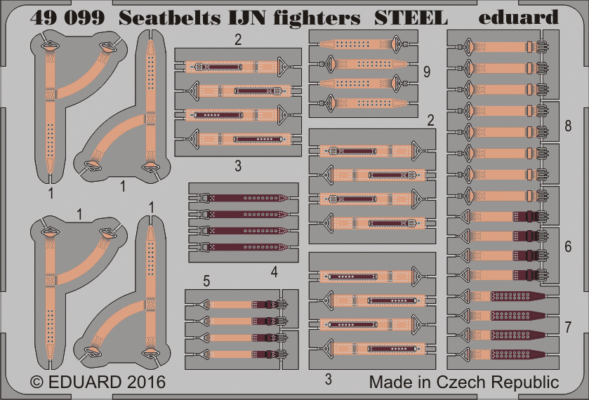 Eduard BIG49343 Seatbelts WWII Axis AF STEEL 1/48 – imagen 4